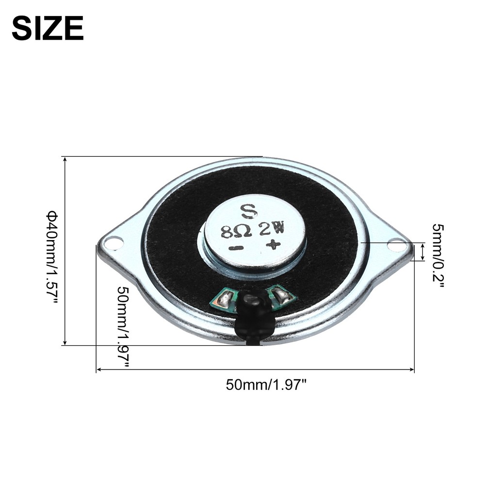 1 Pcs 2W 8 Ohm Small Speakers Metal Ear Shell Internal Micro Magnet Speaker