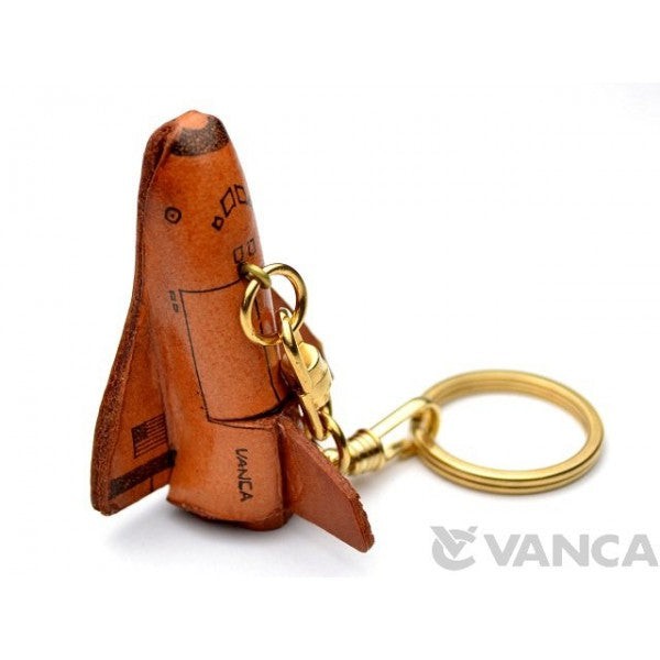Space Shuttle Leather Keychain(L)