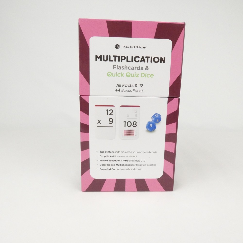 Think Tank Scholar 173 Multiplication Flashcards Educational Math Practice