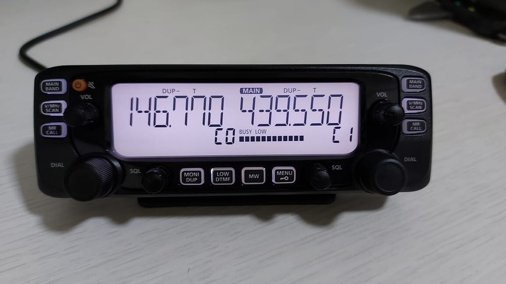 Custom Angled Desk Stand for Icom IC-2730 Control Panel