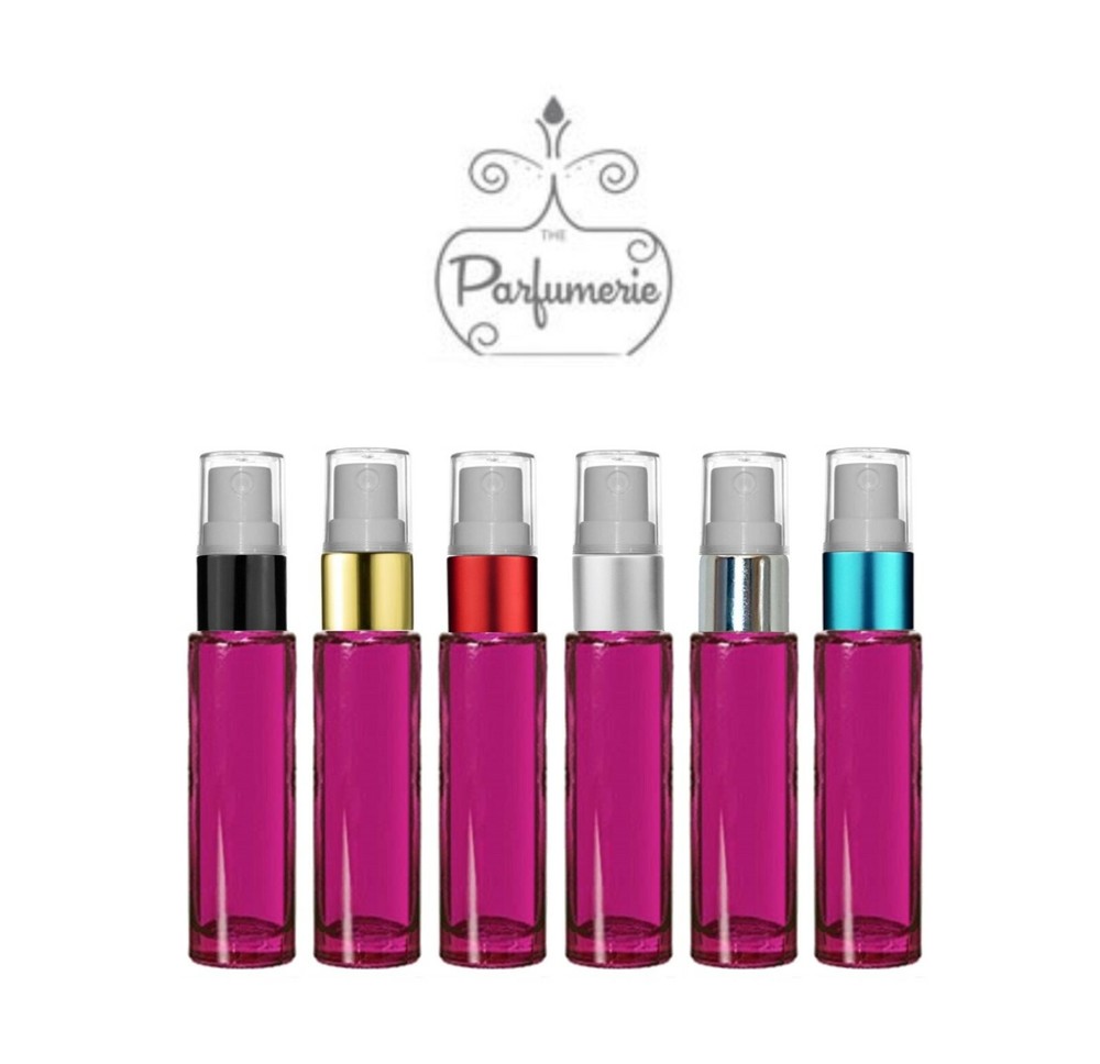 Perfume Spray Glass Bottles 10 ml Refillable Empty Atomizer Cylinder Shape 1/3oz