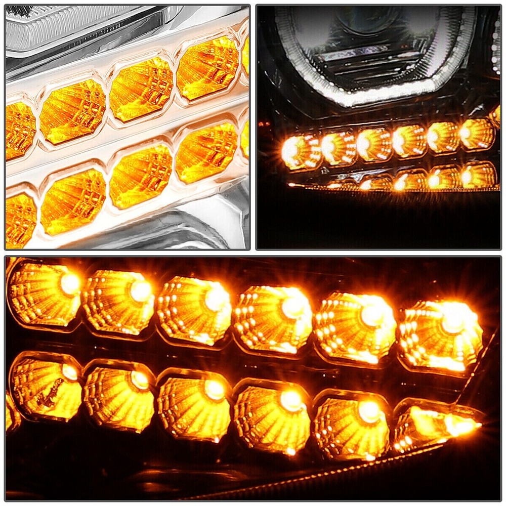 FREIGHTLINER CASCADIA 08-17 FULL LED HEADLIGHT CHROME PAIR (DRIVER & PASSENGER)
