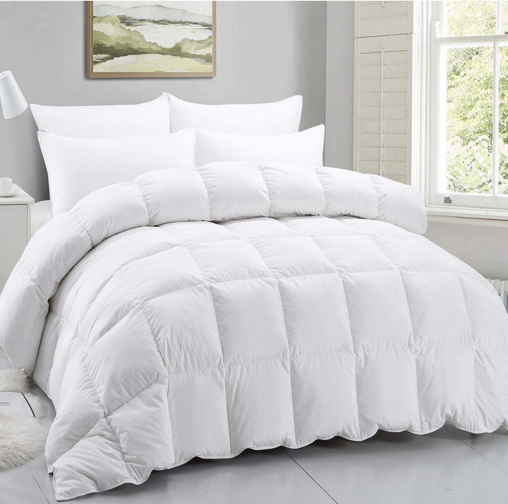 queen down comforter 100% cotton cover - Heavyweight Duvet insert