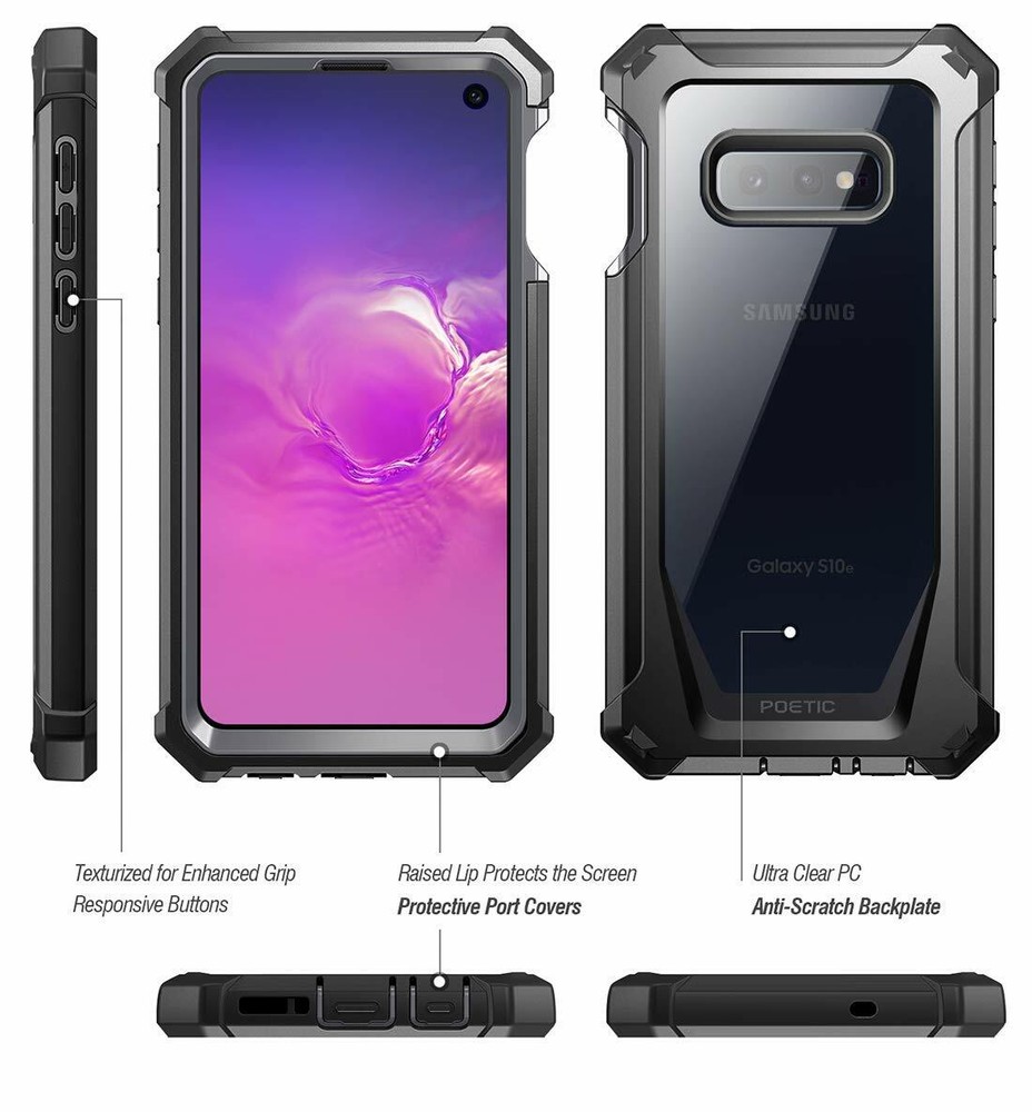 Poetic Shockproof For Galaxy S10e Case Scratch Resistant Back Cover Black