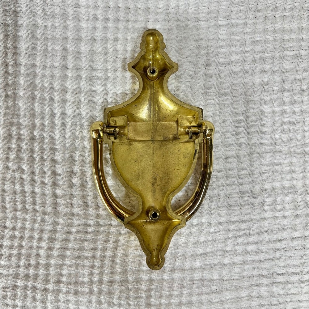 Vintage Solid Brass Door Knocker classic design patina