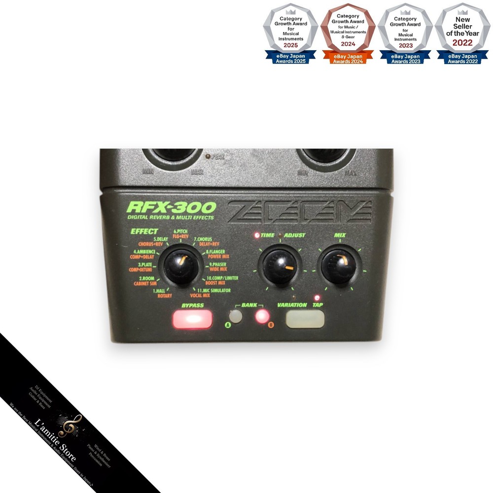 Zoom RFX-300 Digital Reverb & Multi Effect Pedal RFX300 Effector Processor Black