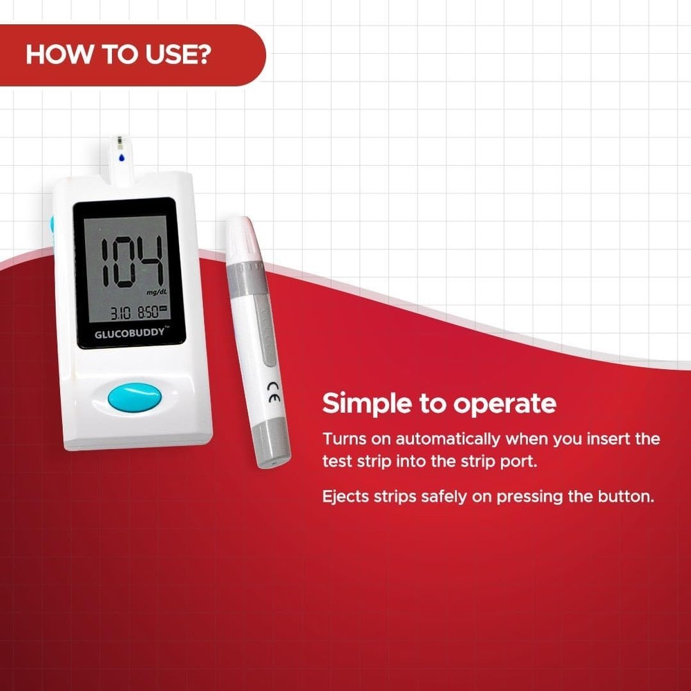 Blood Testing Glucose Test 100 Strips For Glucometer Machine @UK