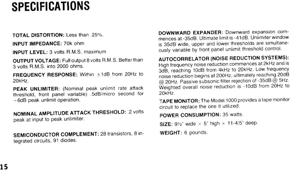 USED WORKING PHASE LINEAR 1000 AUTO CORRELATOR DYNAMIC RANGE RECOVERY