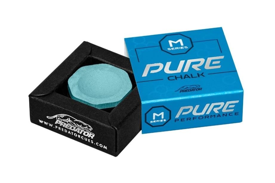 Predator Pure Pool Billiard Cue Stick Chalk - 1 Piece Medium (Teal)