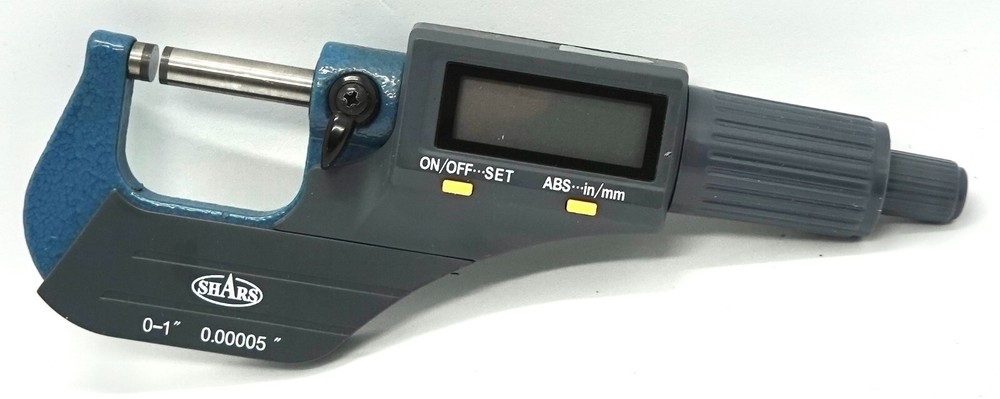 SHARS 0-1" 0.00005" Digital Electronic Outside Micrometer.