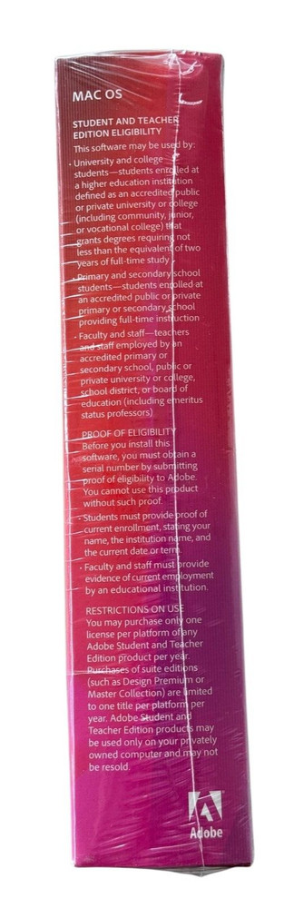 Adobe Creative Suite 5.5 Design Premium MAC Student & Teacher Full VersionSEALED