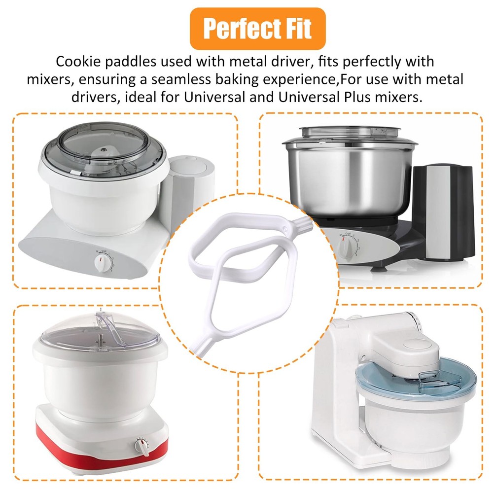 Cookie Paddles for Universal Kitchen Machine-Designed for Use With Metal Driv...