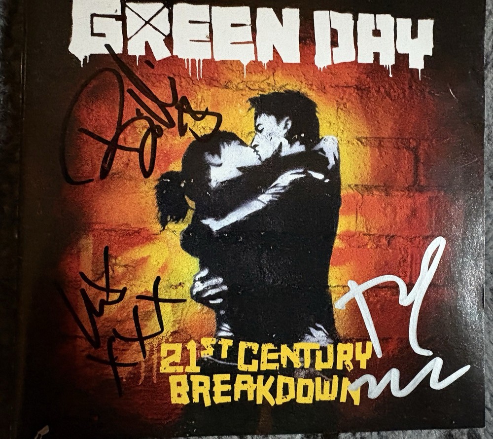 Green Day Autographed 21st Century Breakdown CD Booklet With CD