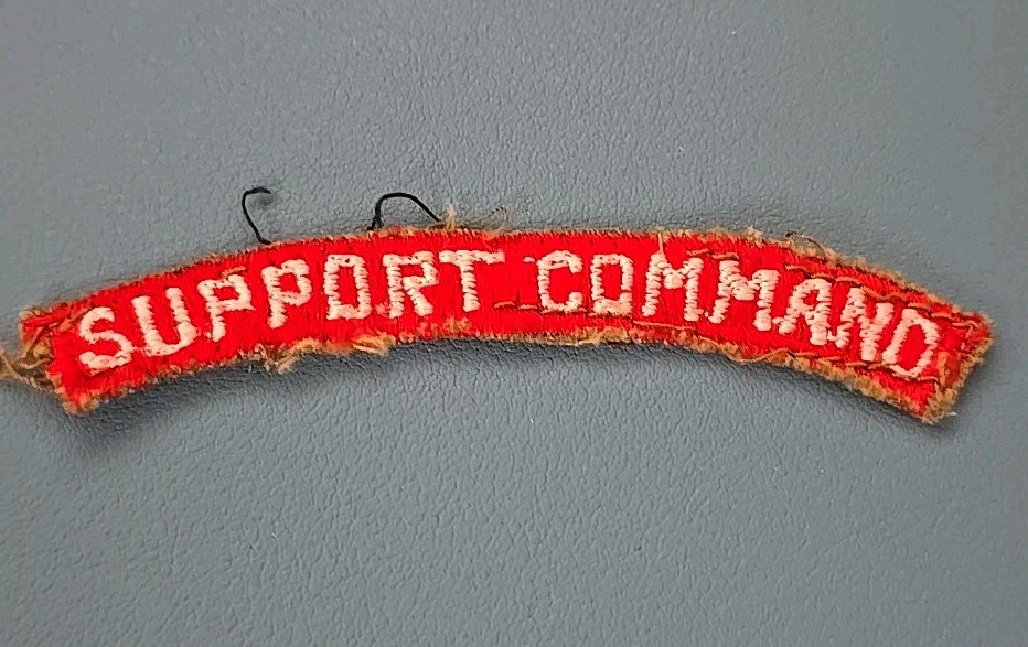 50-60's Cold War 8th Army Support Command Patch Tab- Cut Edge-Off Uniform*