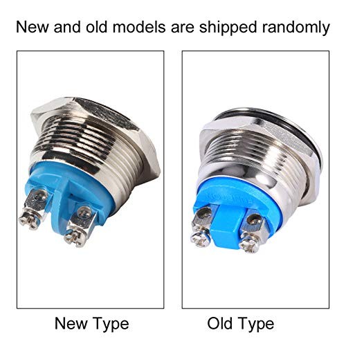Car Push Button Switch, 19mm 3A 12VAuto Push Button Switch Round Shape Horn