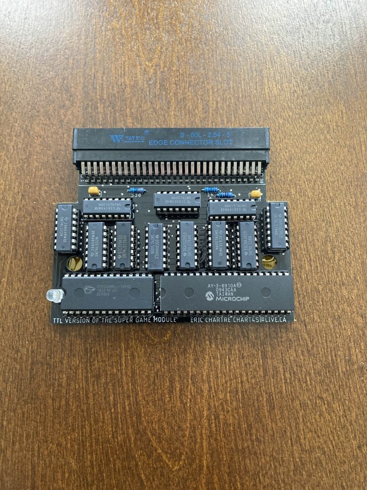 ColecoVision Super Generic Module TTL version, SGM w blue LED & Case