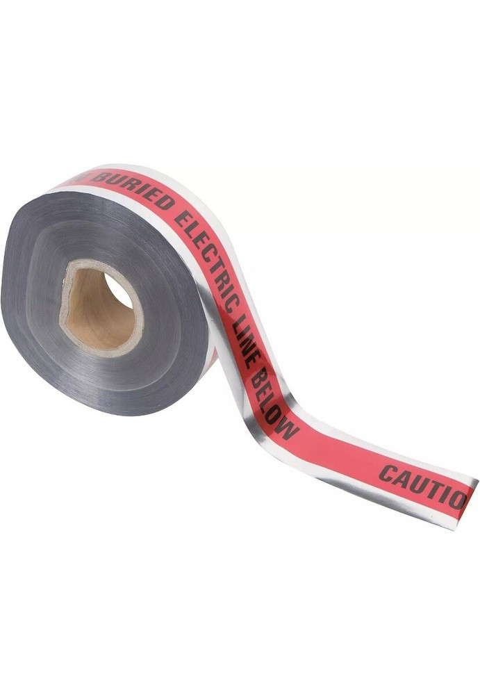 Underground Electrical Foil Lined Caution Tape – 3" Width – Detectable from 12-2
