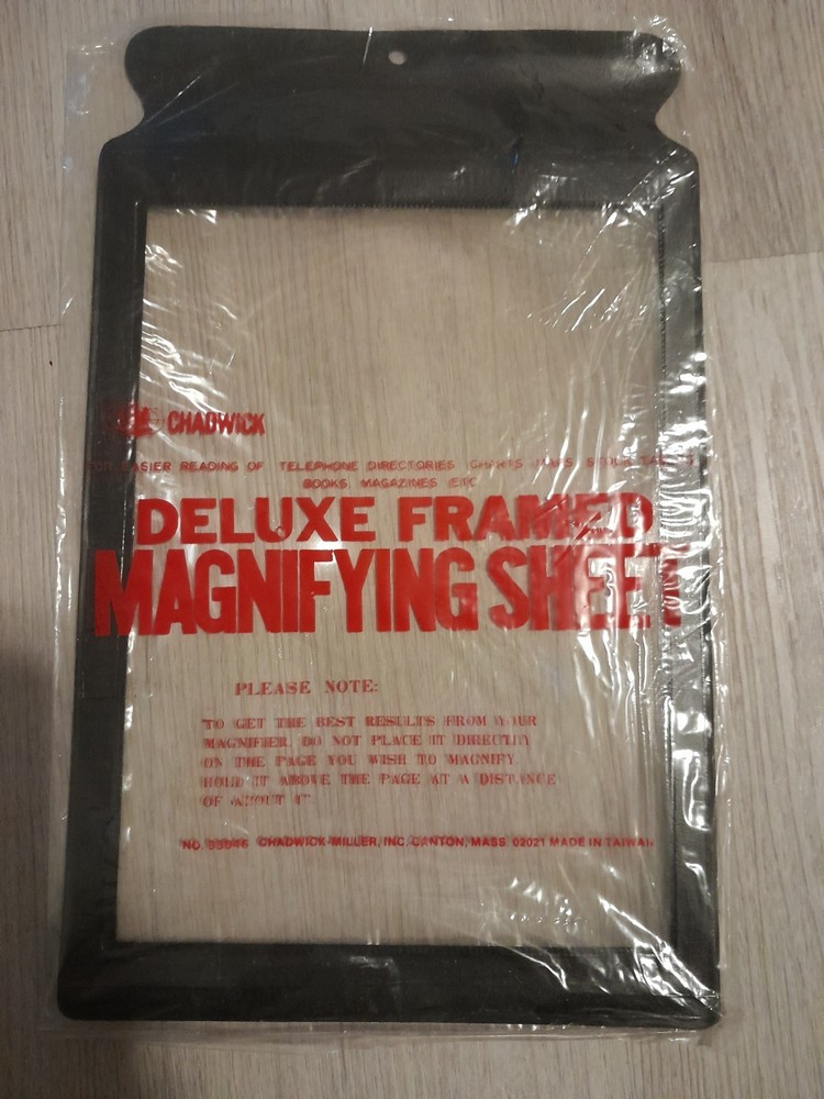 Vintage Chadwick Deluxe Framed Magnifying Sheet