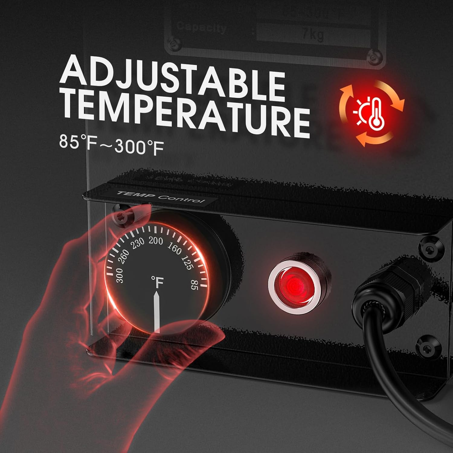 Portable Welding Rod Oven 110V, Temp Control 85-300°F Holds 14" Stick Electrodes