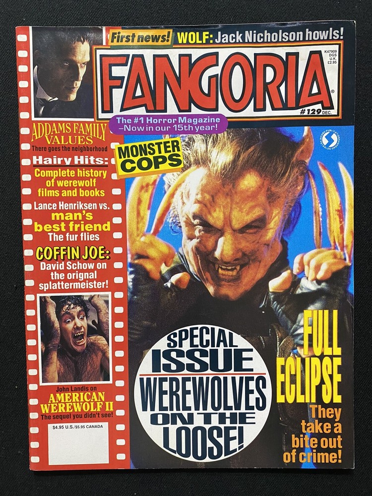 Fangoria Horror Magazine Issue #129 December