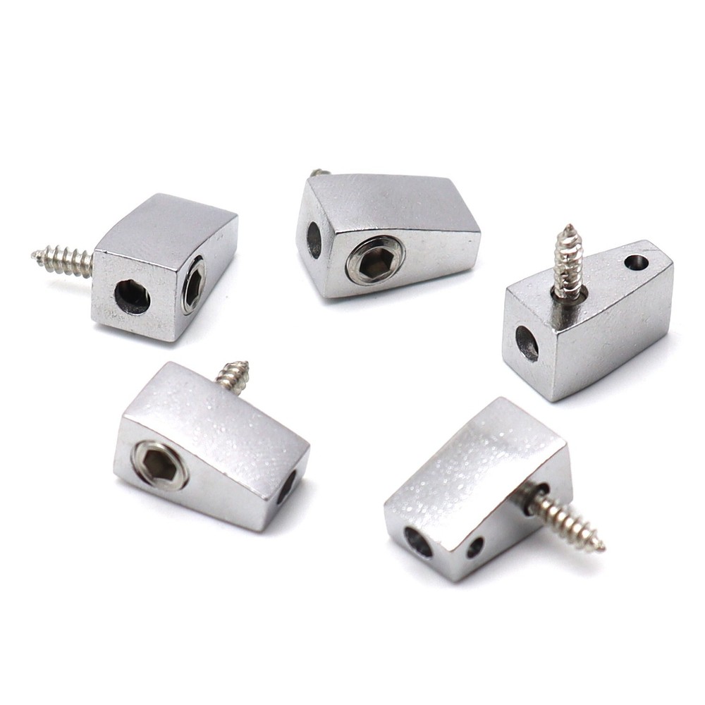 5 String Single String Bass Bridge Headless Individual Bridges and Nuts Silver