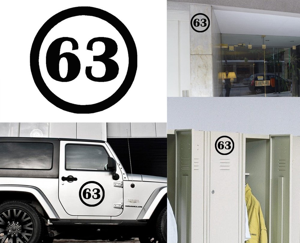 Number 63, Sticker Vinyl Version v1