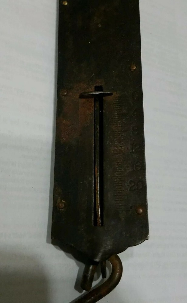 Vintage Landers Spring Balance Scale with Hooks 25lb Capacity