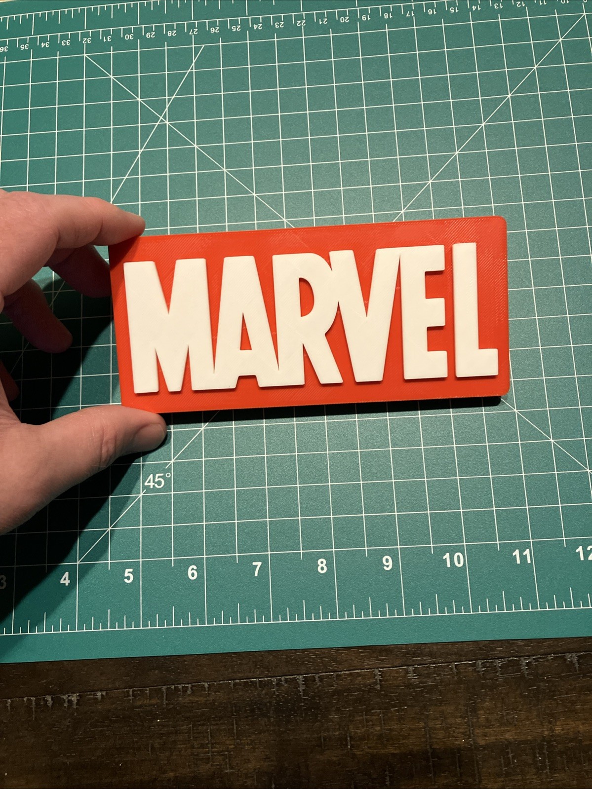 3D Printed Marvel Studio Studios Sign Logo Display 6”x2.75”x0.5”