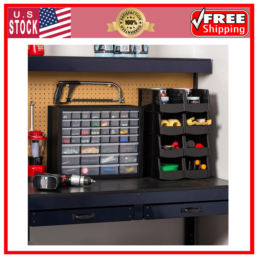 IRIS USA 44-Drawer Screw Organizer–Plastic Storage for Hardware, Crafts & Tools
