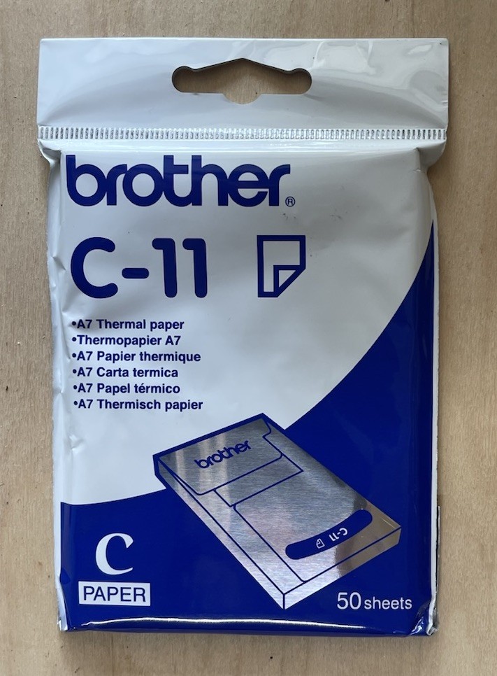 BROTHER C 11 A7 THERMAL PRINTER PAPER 50 sheets