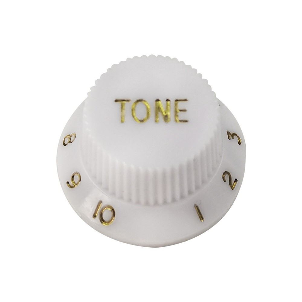 Sets of White 100 Volume & 100 Tone Knobs FD ST Style Guitar Knobs Plastic