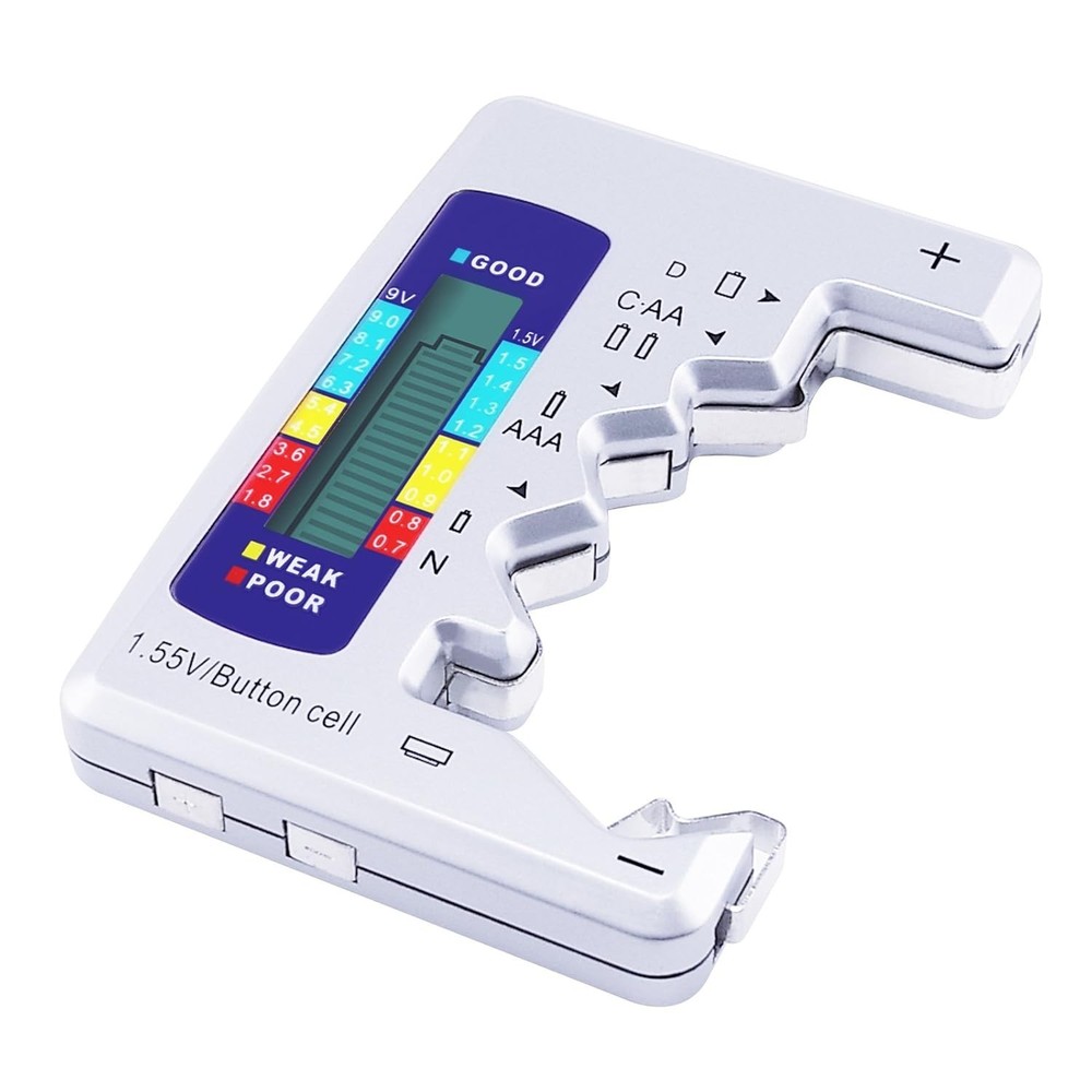 Handheld Digital Battery Checker with Quick Read LCD for C, AA, AAA, D Batteries