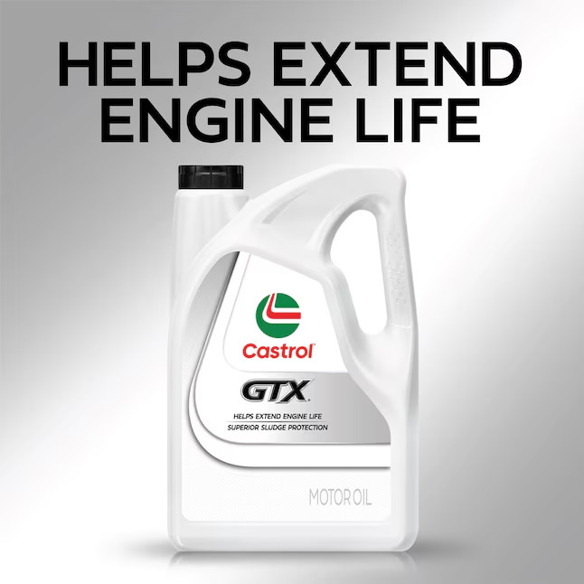 Castrol GTX 10W-30 Conventional Motor Oil 5 Quarts Sludge Protection - New
