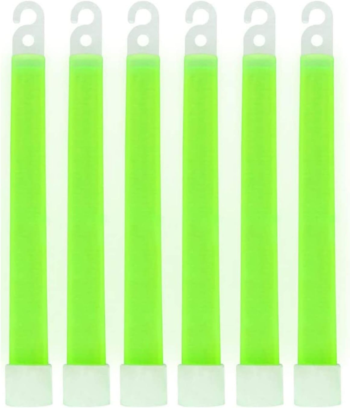 Green Glow Sticks - 6 Pack, 12 Hour Bright Light for Any Adventure