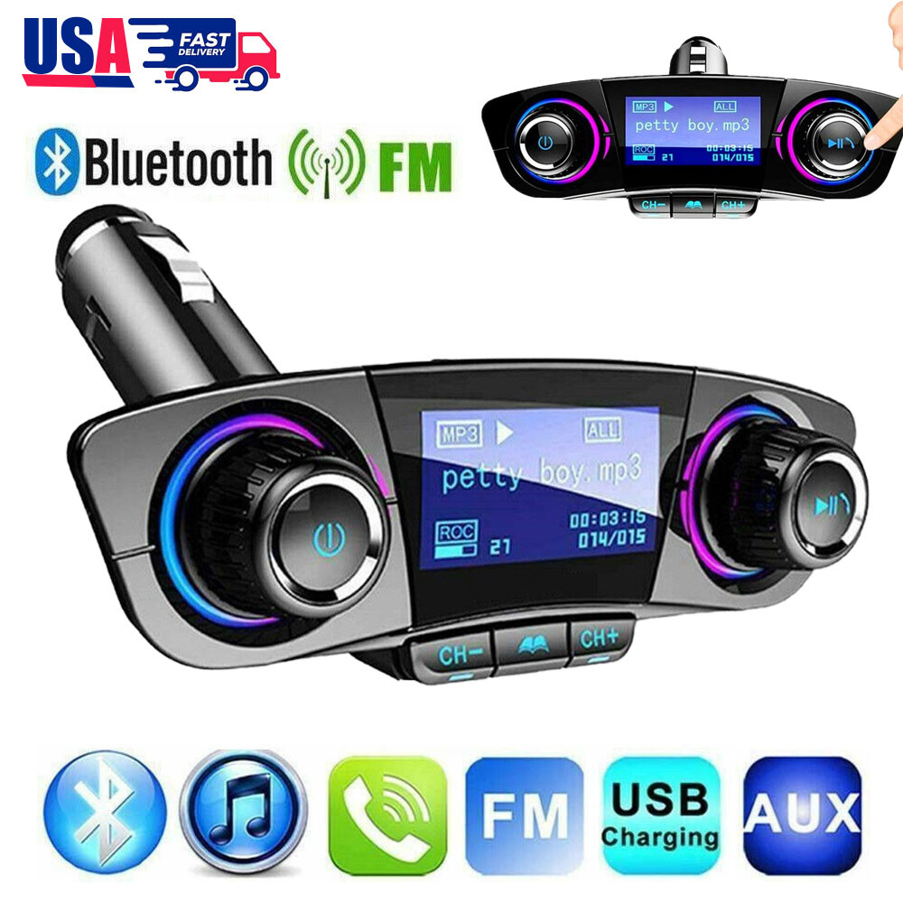 Bluetooth 4.0 Car Audio MP3 Player FM Transmitter LED Screen Handsfree Dual USB