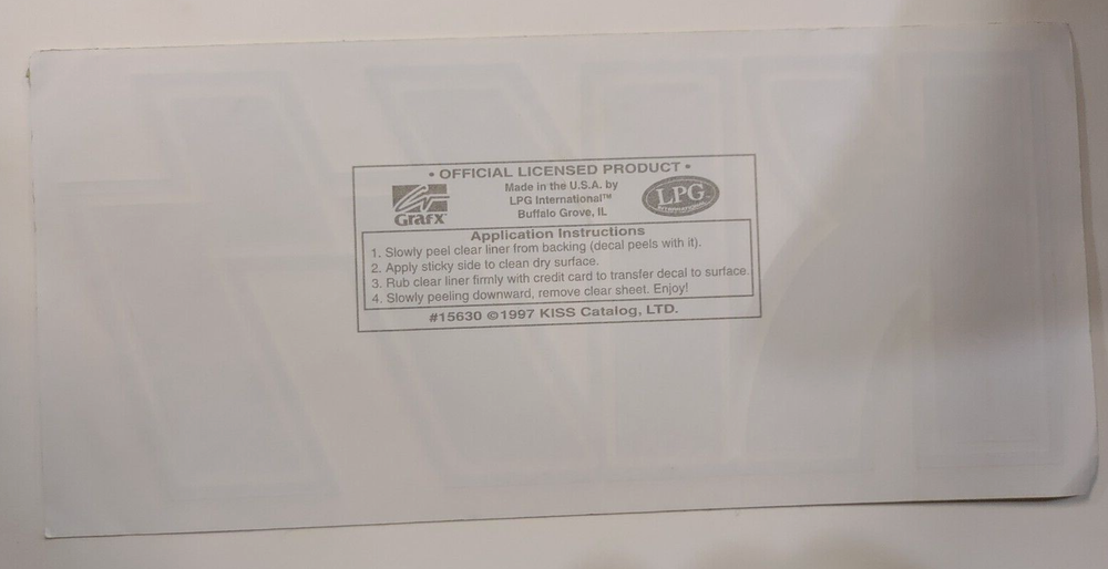 9" KISS LOGO DECAL Sticker Heavy Metal 1997 big Ace Peter paul Gene vinyl vtg