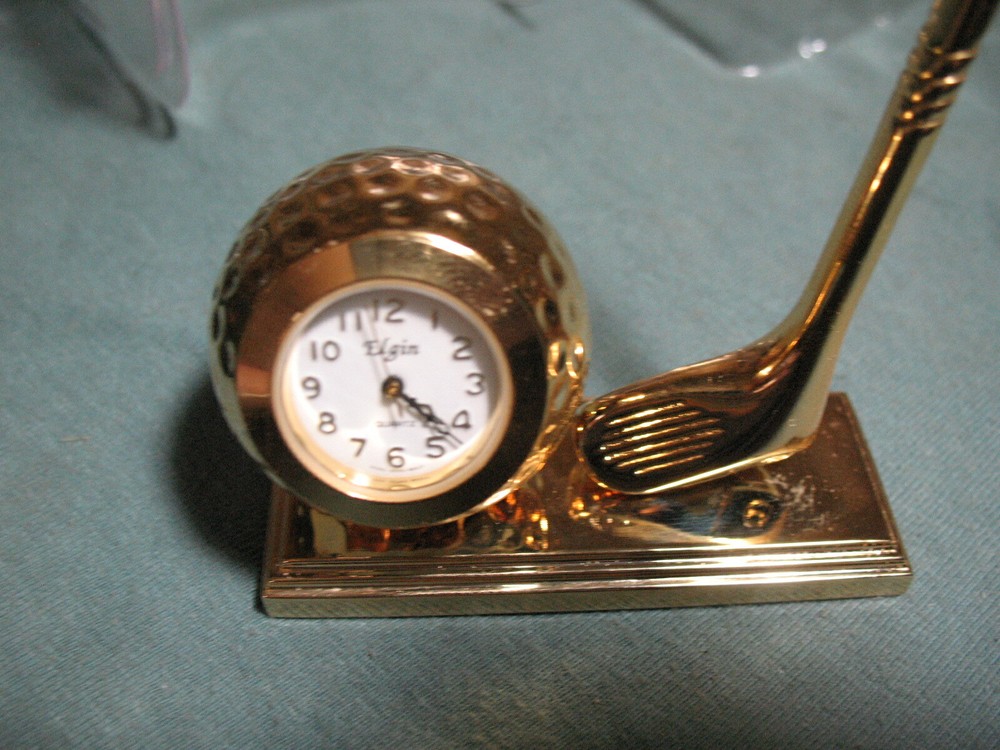 elgin golf mini clock