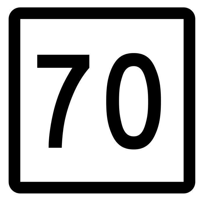 Connecticut State Highway 70 Sticker Decal