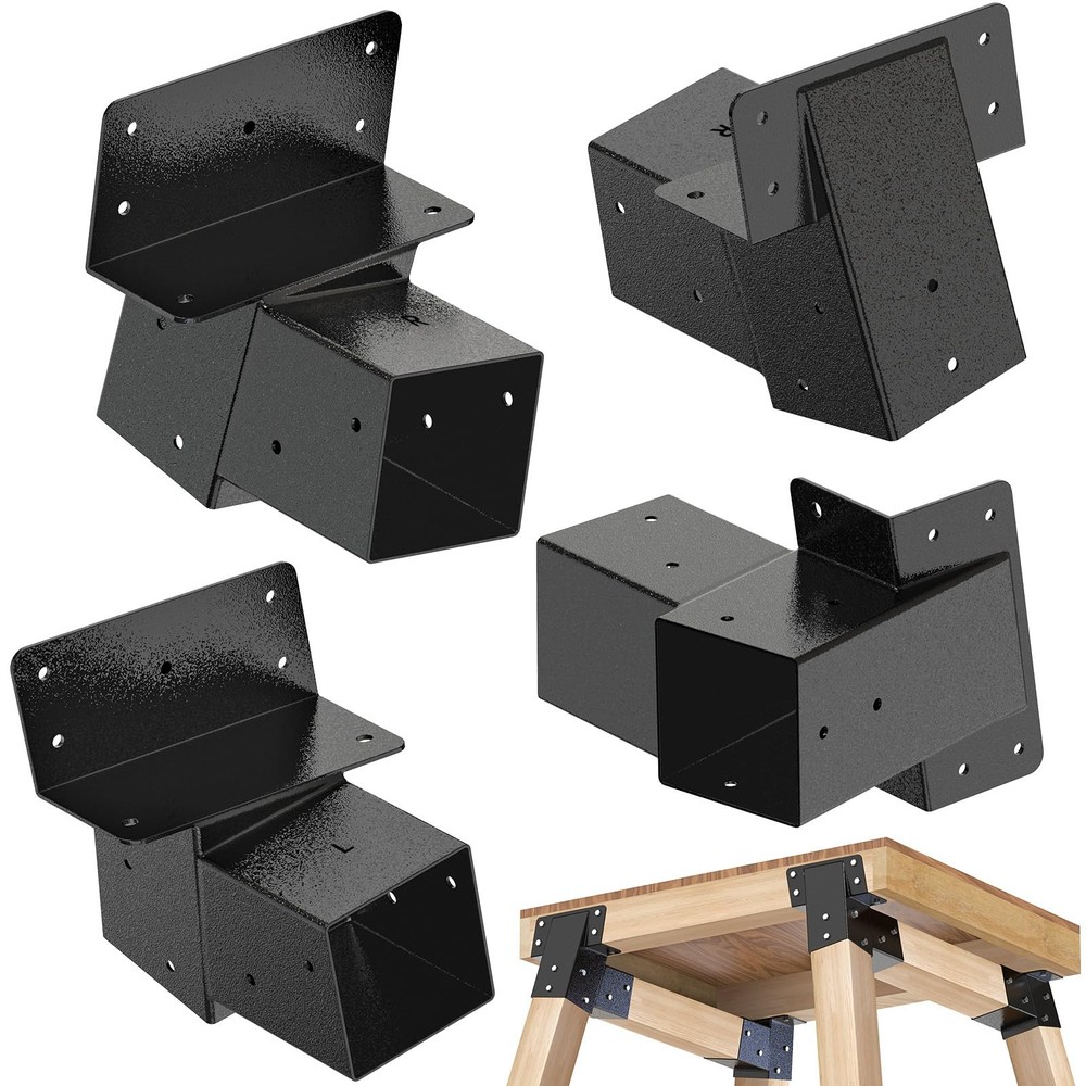 4Pack 4x4 Compound Angle Brackets Heavy Duty Deer Stand Bracket Hunting Blind