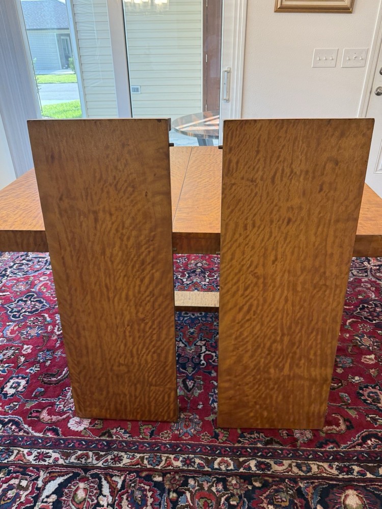 Art Deco Dining Table, Flamed Oak, High Quality