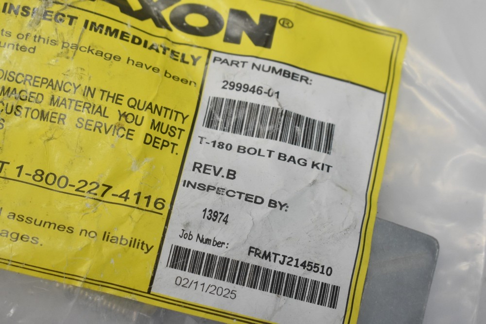 Maxon 299946-01 T-180 Bolt Bag Kit Hardware Installation Mounting Tools Set