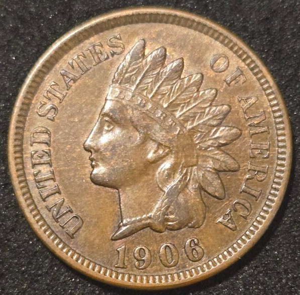 1906 Indian Head Penny - AU Uncirculated BN