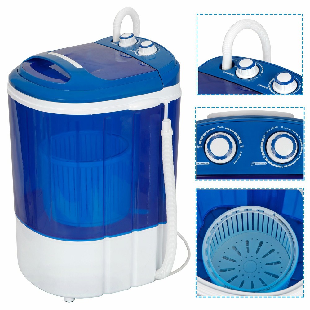 Portable 200W 110V Washing Machine with Washer Spinner Timer Control Save Space