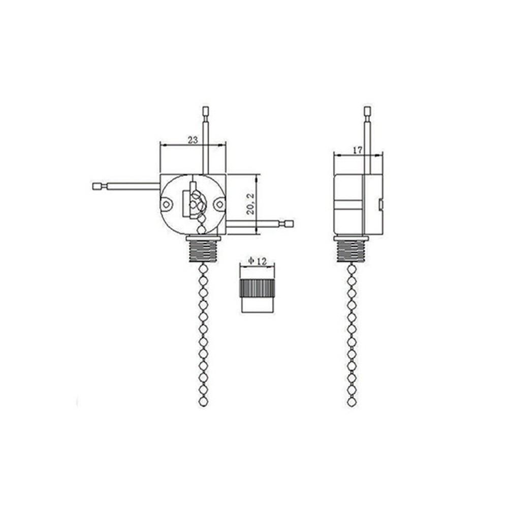 3-Wire Fan Ceiling Switch Beads Chain Fan Ceiling Switch forUniversal Wall Light