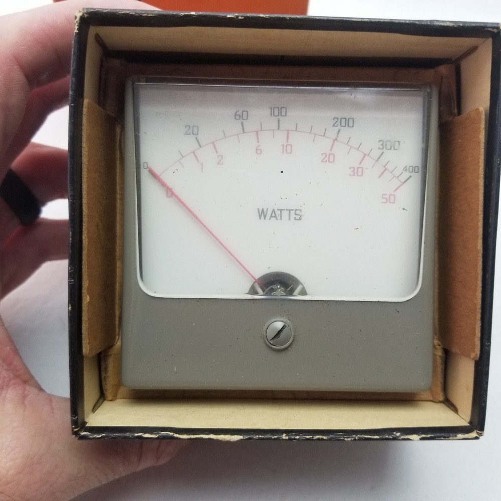 Vintage Simpson Electrical Watt Meter 400 watt NOS