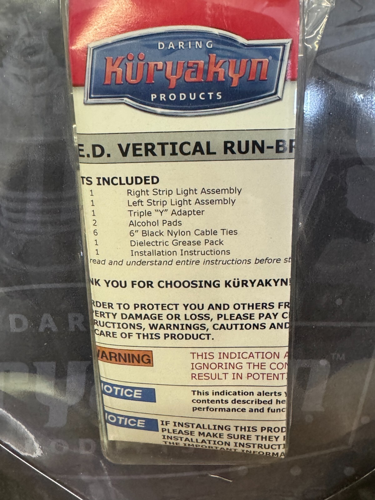 Kuryakyn 2012-17 Honda GL1800 LED Vertical Rear Run - Brake Light Strips # 3237