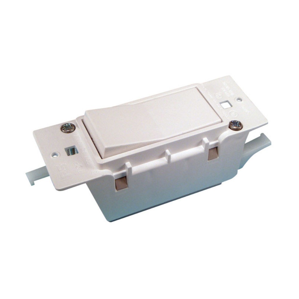 US Hardware E-119C White Plastic RV Electrical Switch 4-1/4Hx1-9/16W in.