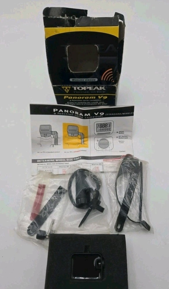 Topeak Panoram V9 Wireless Bike Computer 9 Function Speedometer NEW Open Box