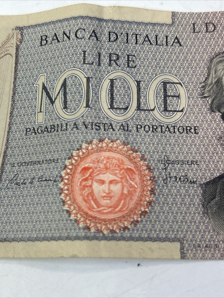1980 Italy 1000 Lire Note Circulated
