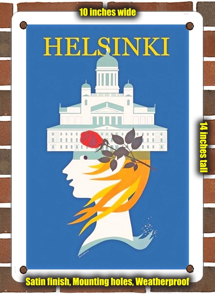 Metal Sign - 1962 Helsinki - 10x14 Inches